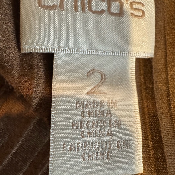 Chico's Rich Brown Pleated Blouse - Picture 8 of 10